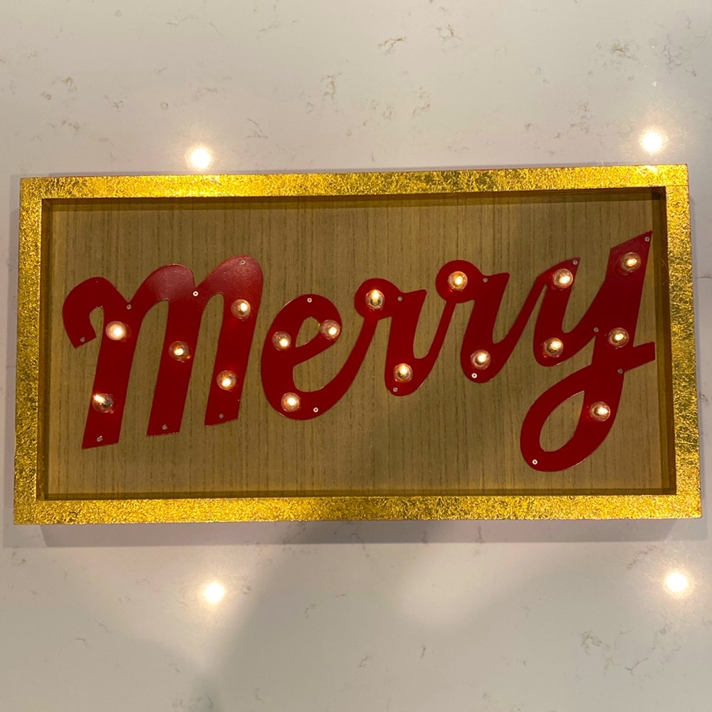 Christmas Lighted Marquee Style Decor